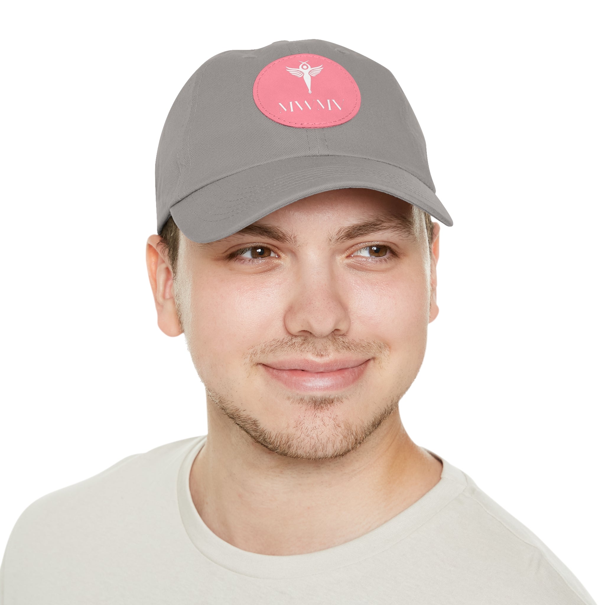 Dad Hat mit Lederaufnäher (rund)