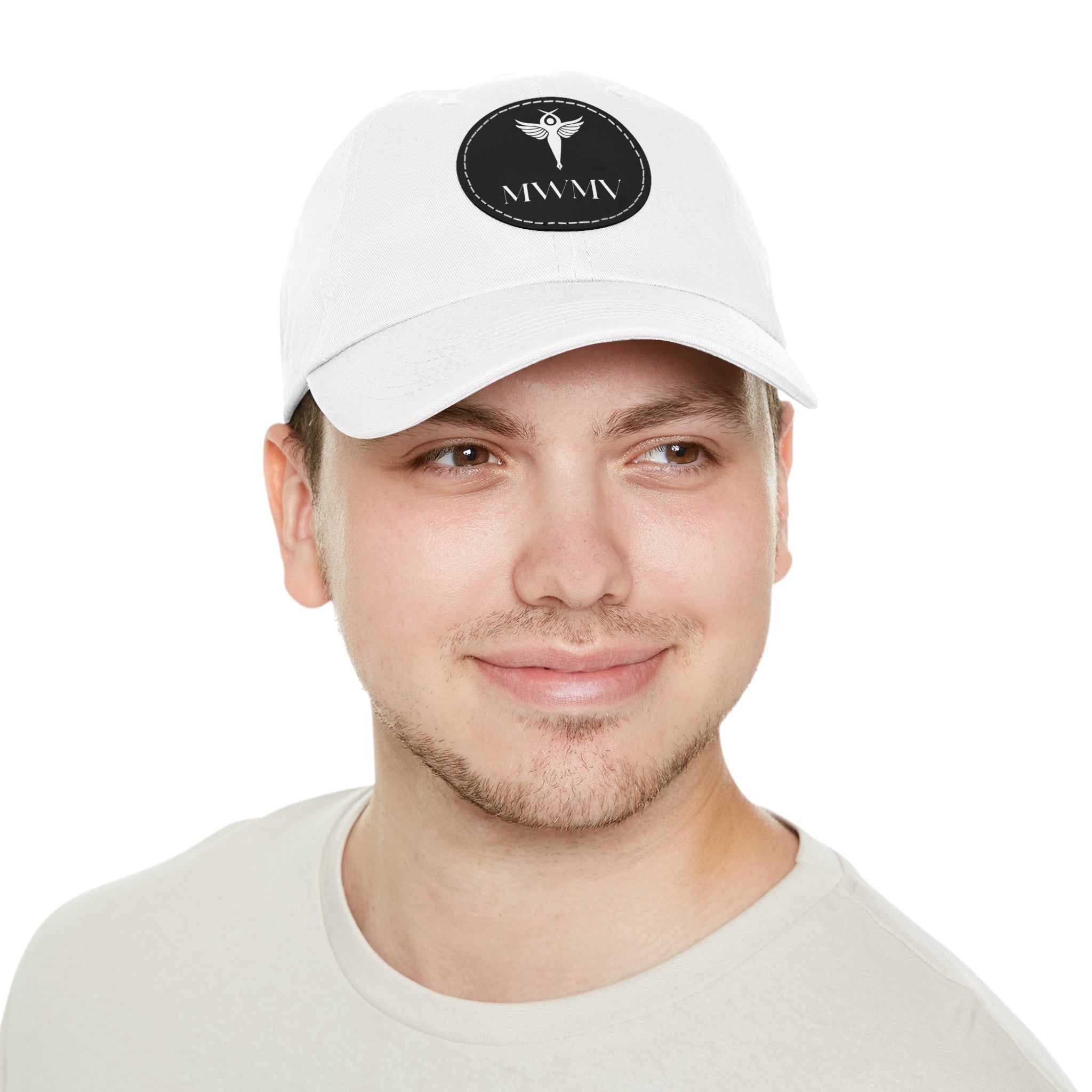 Dad Hat mit Lederaufnäher (rund)