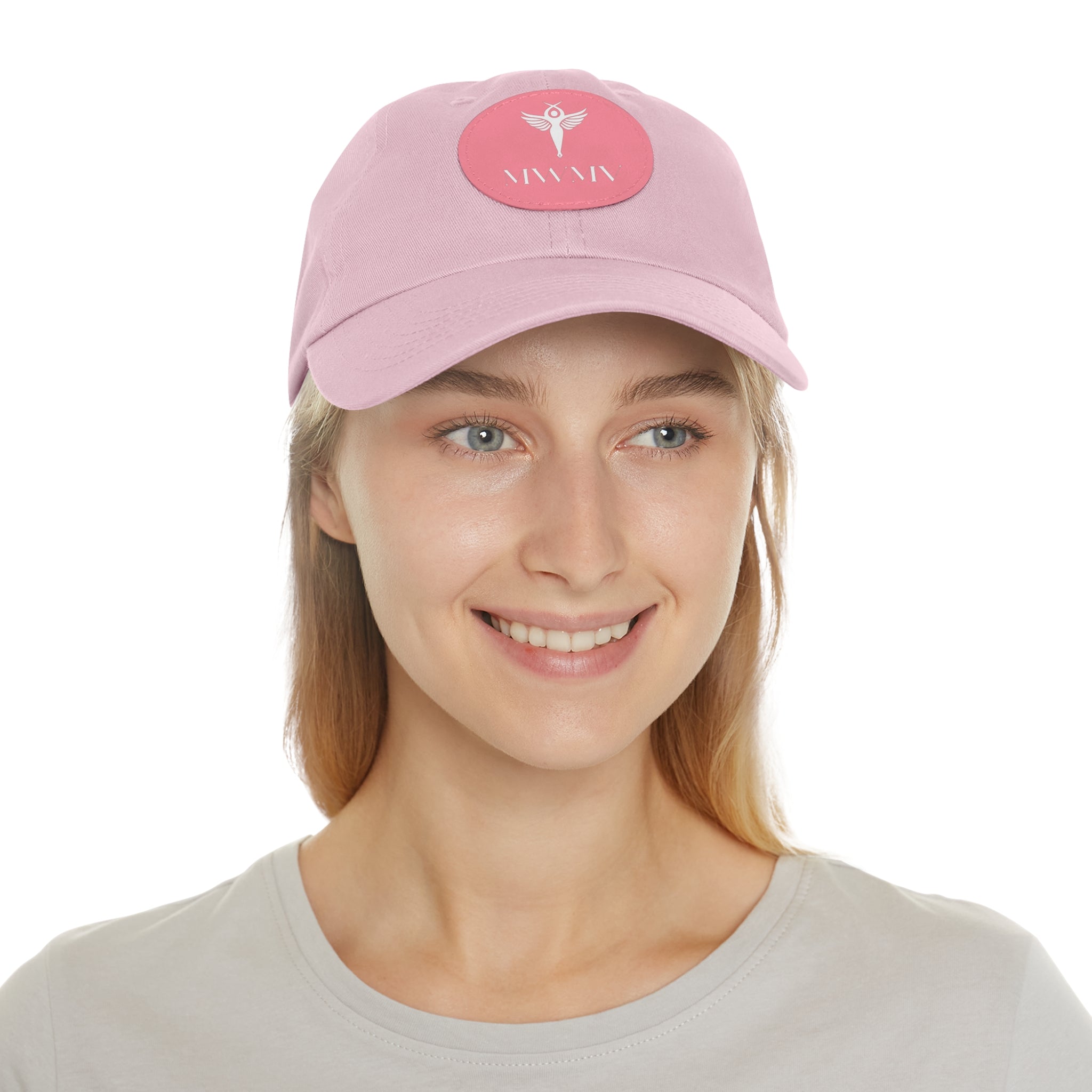 Dad Hat mit Lederaufnäher (rund)