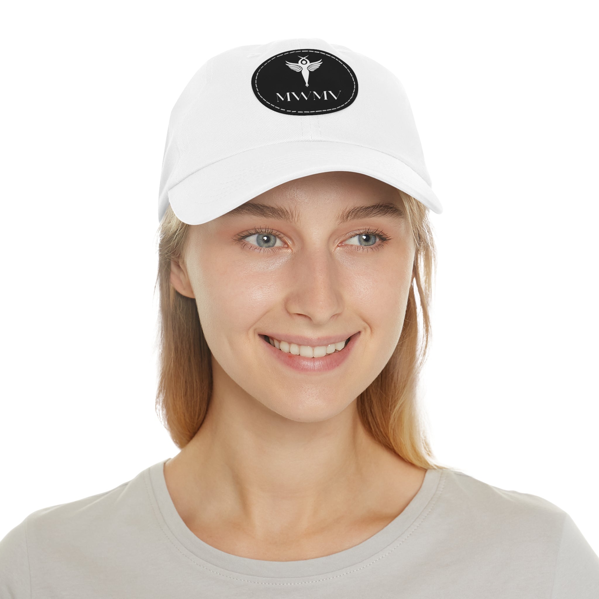 Dad Hat mit Lederaufnäher (rund)