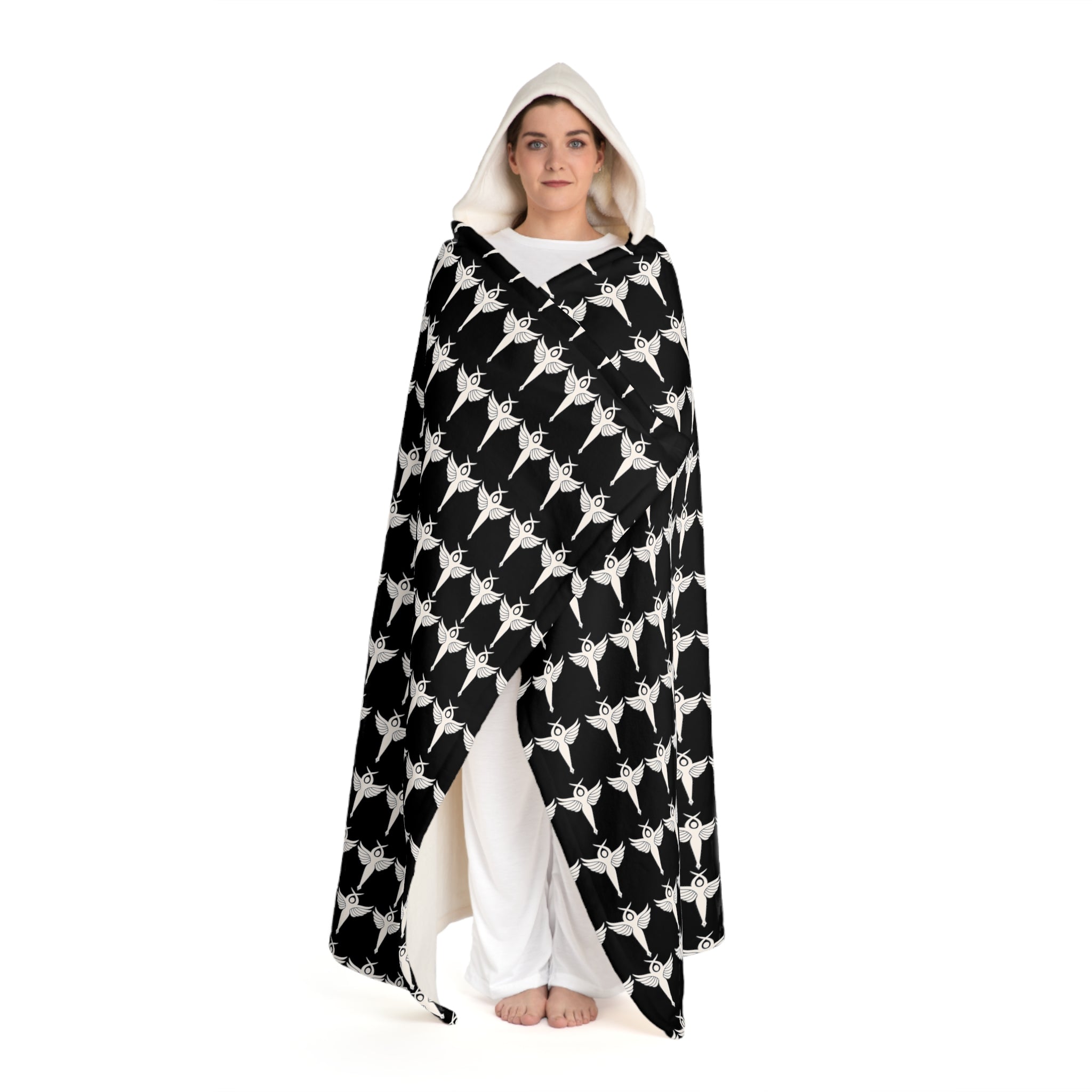 Hooded Sherpa Fleece Blanket