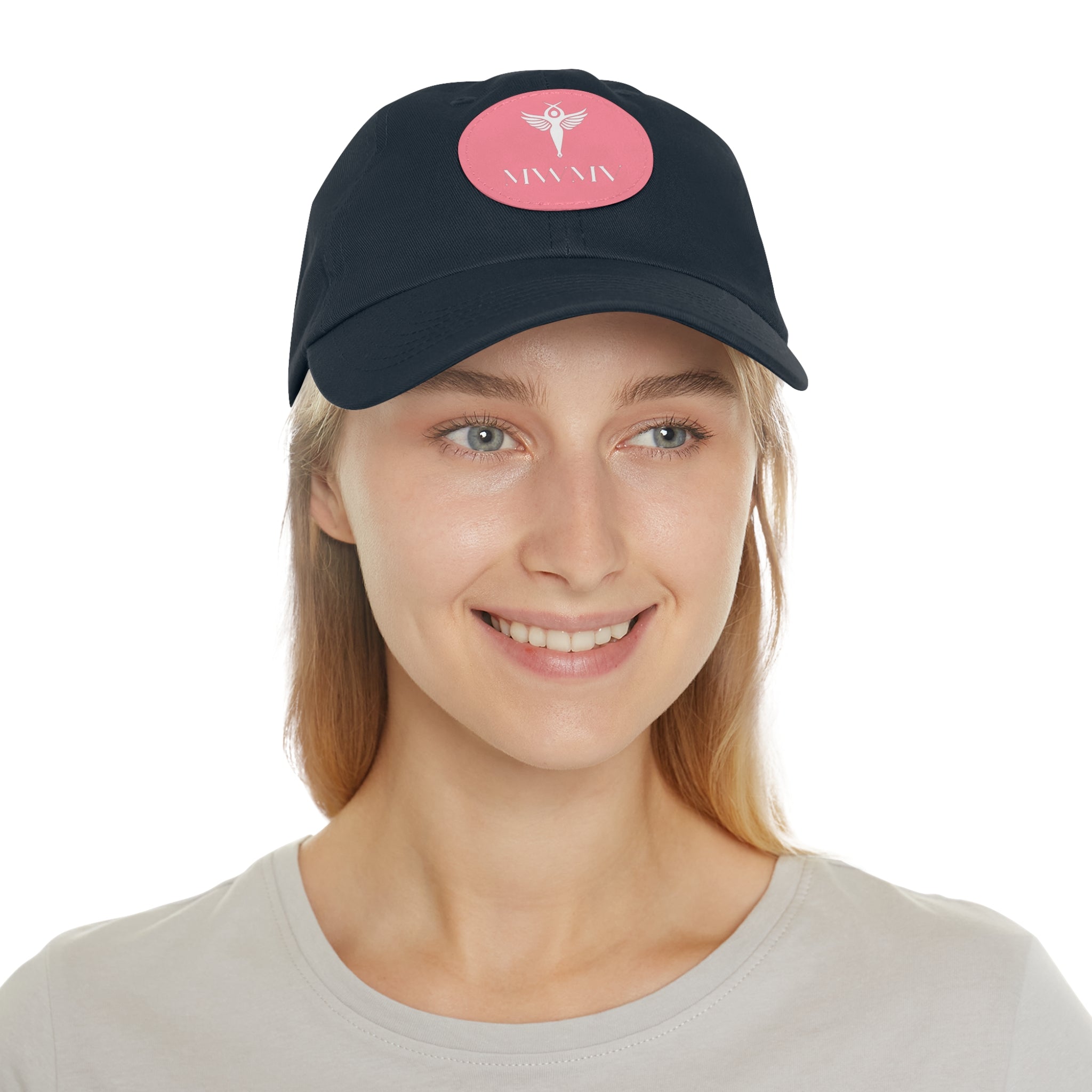 Dad Hat mit Lederaufnäher (rund)