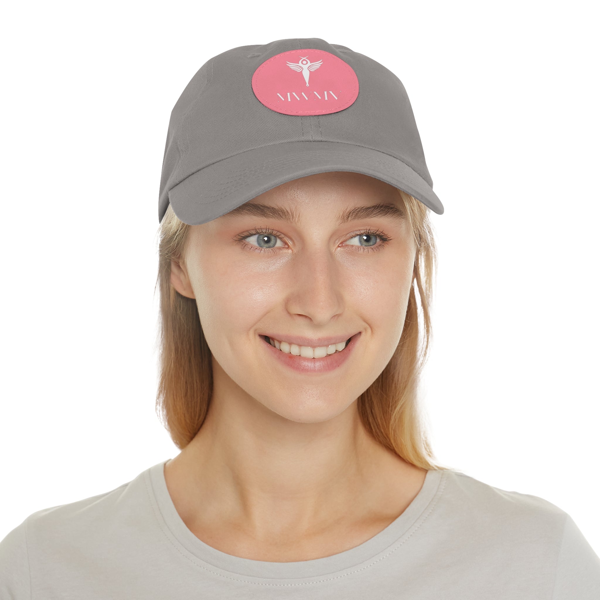 Dad Hat mit Lederaufnäher (rund)